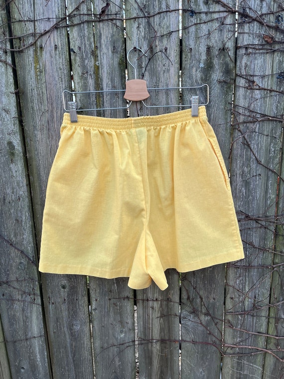Vintage 80's Catalina Made in USA Yellow Elastic … - image 9