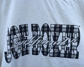 Vintage 90's Joe Boxer Girlfriend Plaid Logo Print Long Sleeve