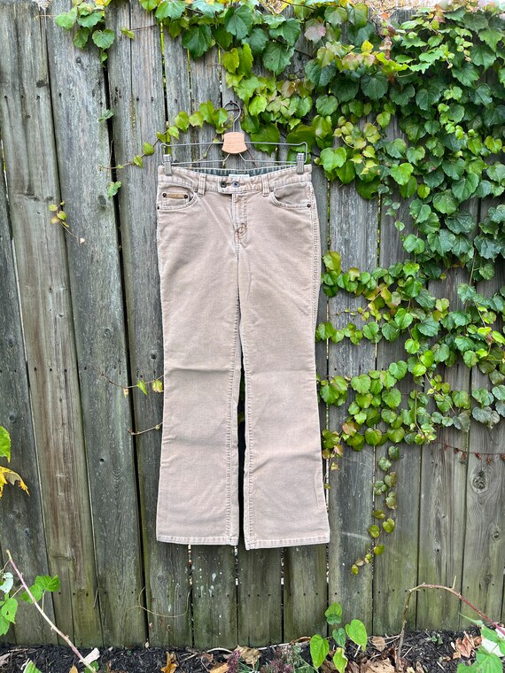 Vintage 2000's Tommy Hilfiger Tan Low Rise Flare … - image 2