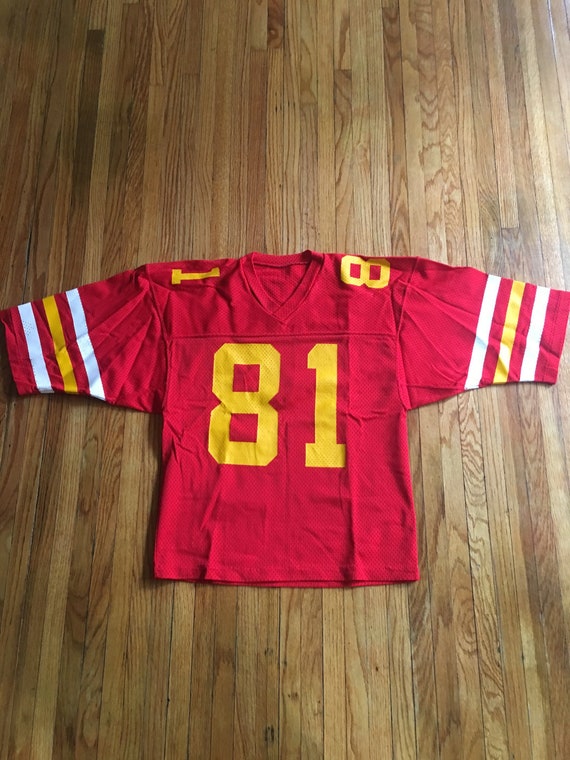 Vintage 90 S Unbranded Kansas City Chiefs Colors Number 81 Etsy