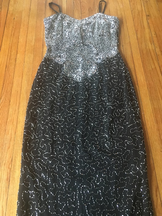 Vintage 90's Nadine Sequin and Beaded Elegant Sle… - image 7