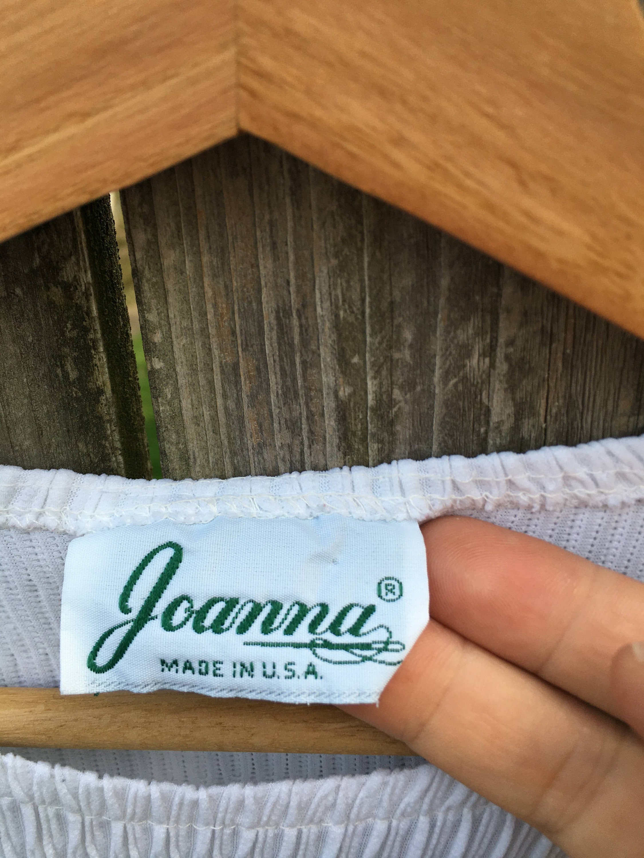 トップス 80's Joanna T SHIRT MADE IN USA VTG OLD Vintage 70's/80's Joanna Made in USA White Textured Short