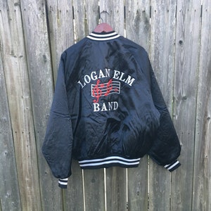 Vintage 80&#39;s/90&#39;s Logan Elm Band Jason Parker Black and White Button Up Thick Insulated Jacket Size 2XL