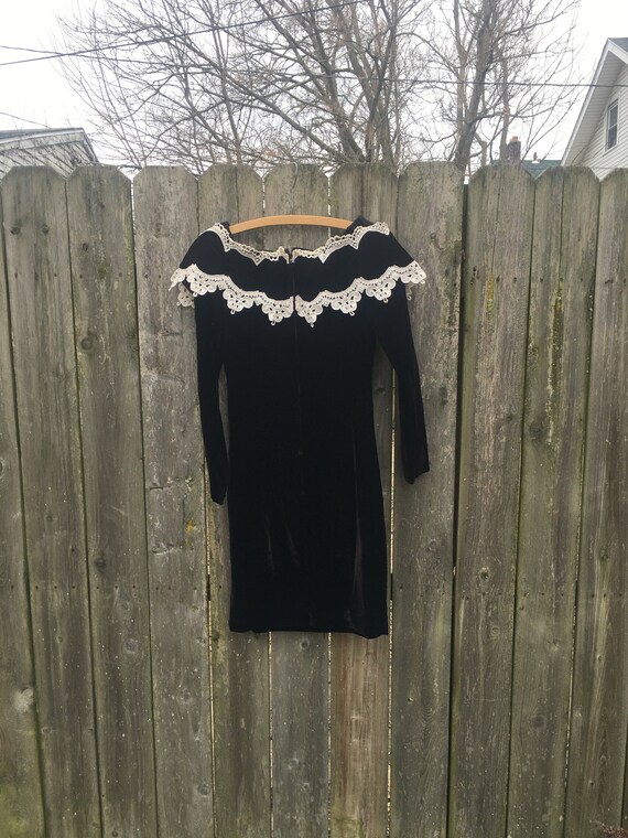 Vintage 80's Scott McClintock Black Velvet Off th… - image 8