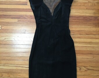 Vintage 80's Climax Karen Okada for David Howard Black Sleeveless Lace Back  With Crystals Shoulder Pad Black Leather Dress (free Shipping) - Etsy  Ireland