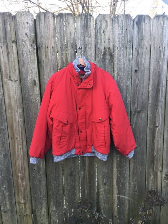 Vintage 90's Greatland Apparel Red Poly/cotton Blend Thick