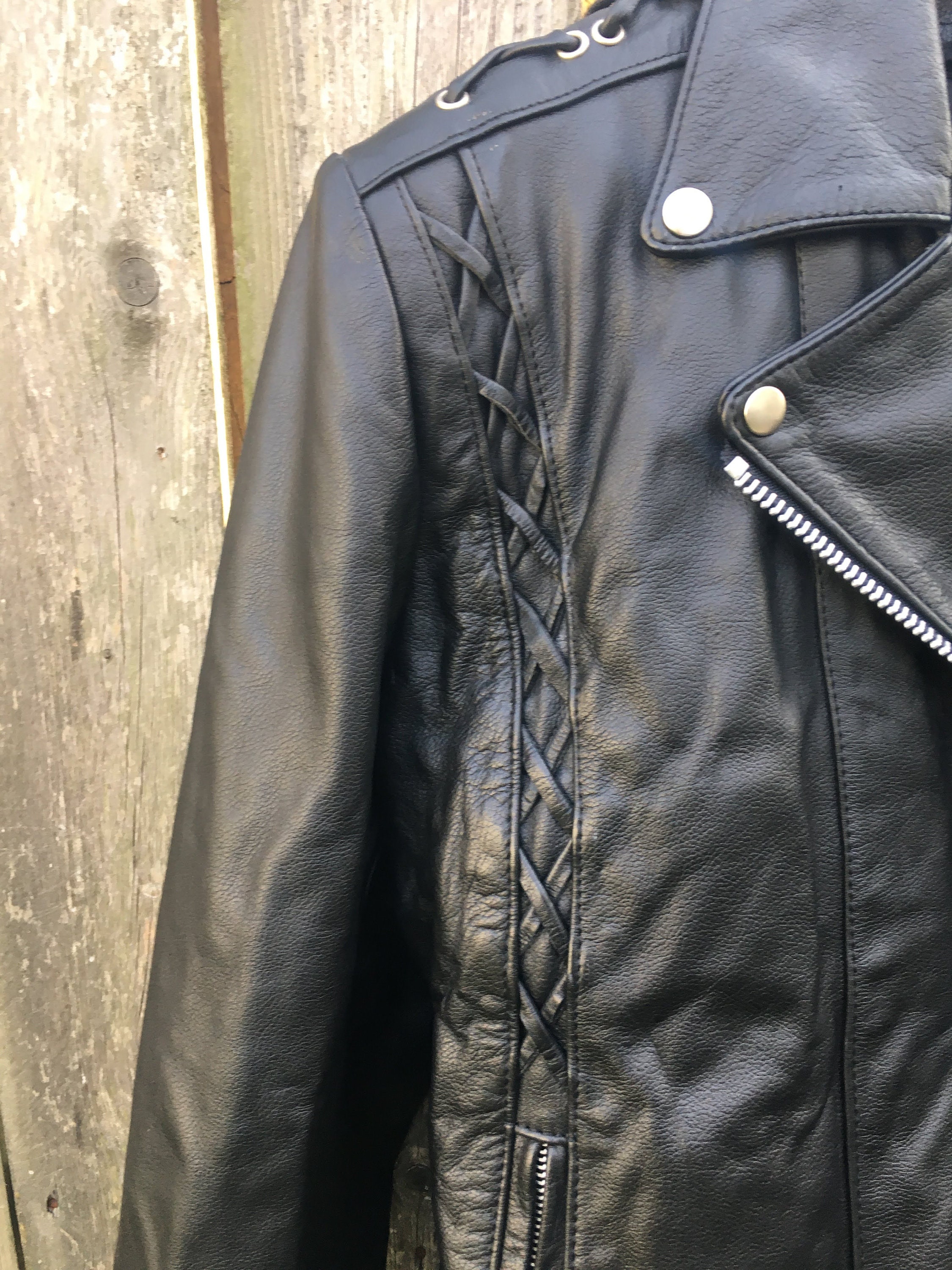 Vintage 90's Street Legal Black Leather Zip up Long Sleeve Vintage 90's Street Legal Black Leather Zip up Long Sleeve