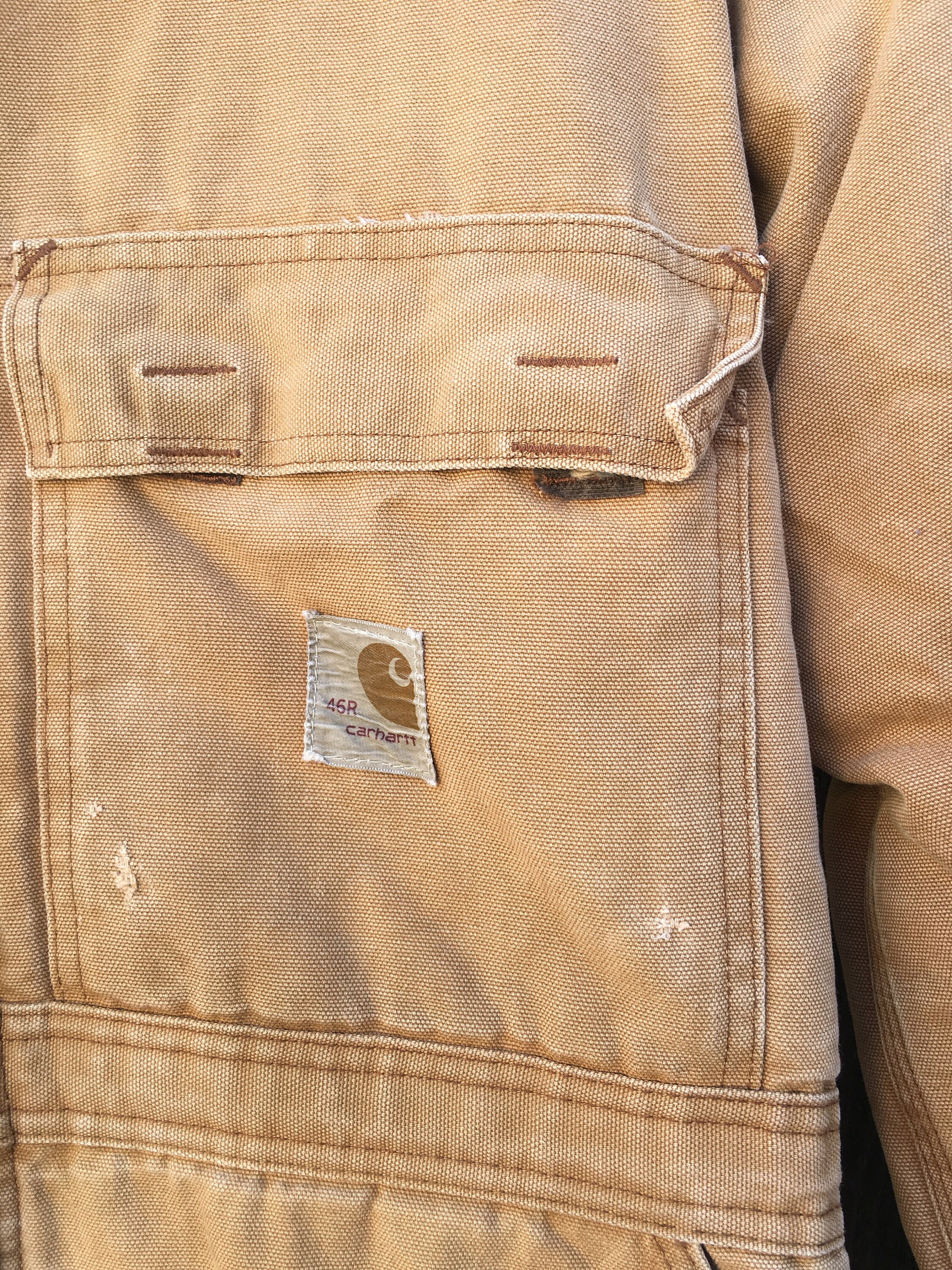 【専用】Carhartt 80s OVER ALL MADE IN USA 1980s Carhartt Work Jacket USA Free Shipping - The Vintage Twin