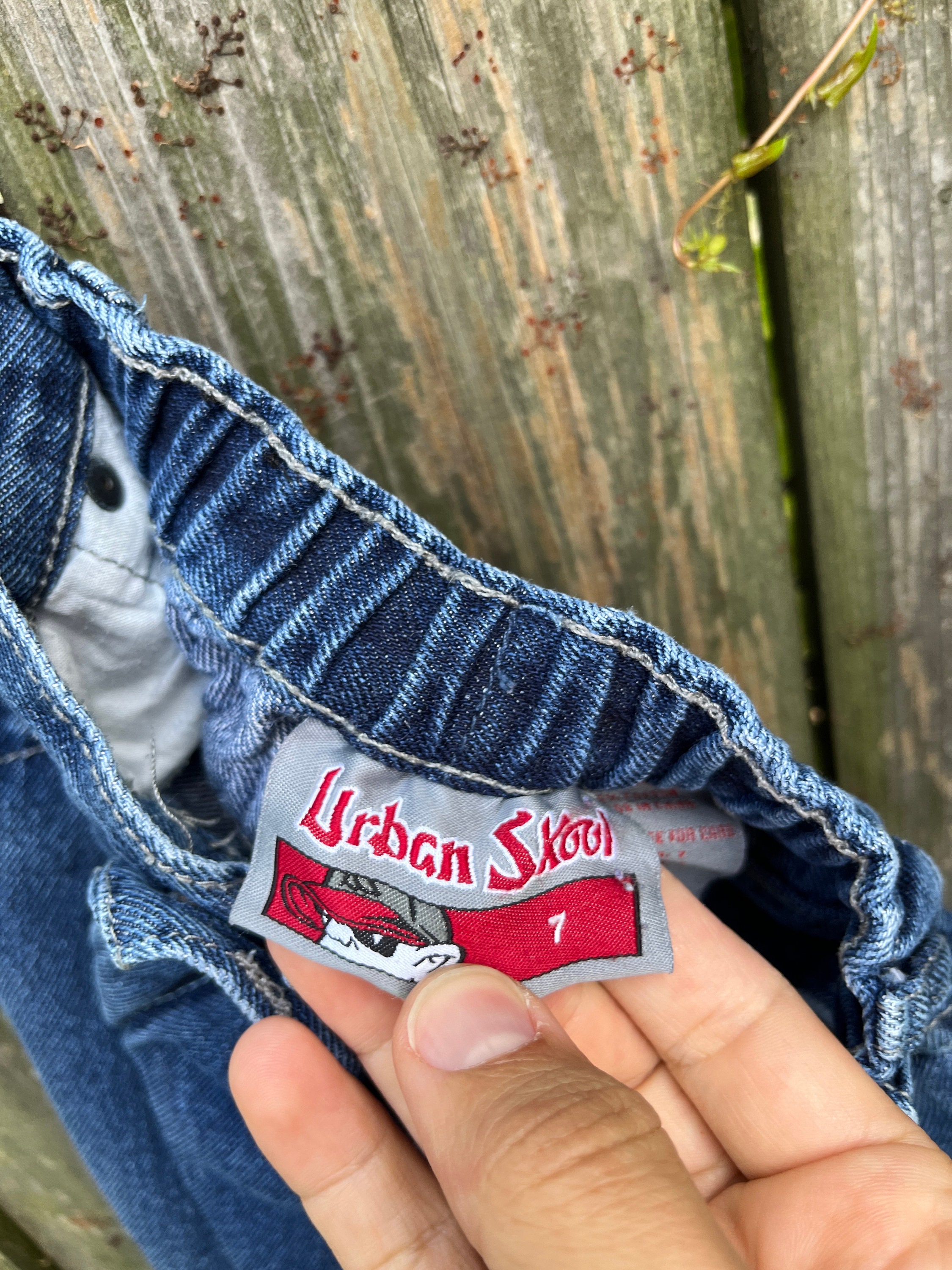 Vintage 2000's Urban Skool Denim Dark Wash Elastic Waist