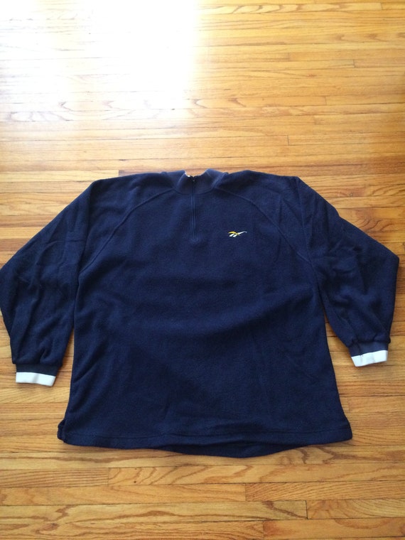 reebok quarter zip fleece sweatshirt