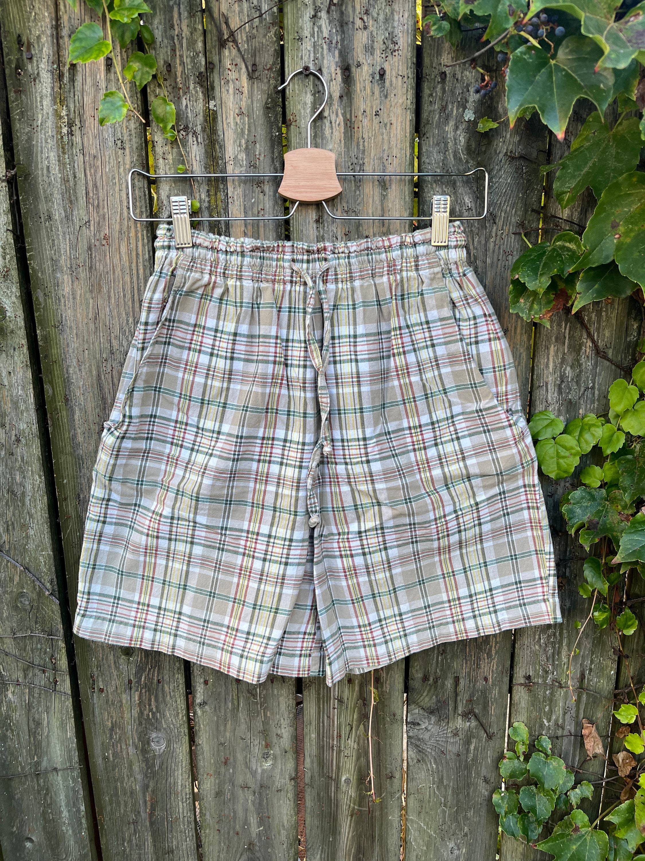 Vintage 90's Erika and Company Plaid 100% Cotton Shorts With