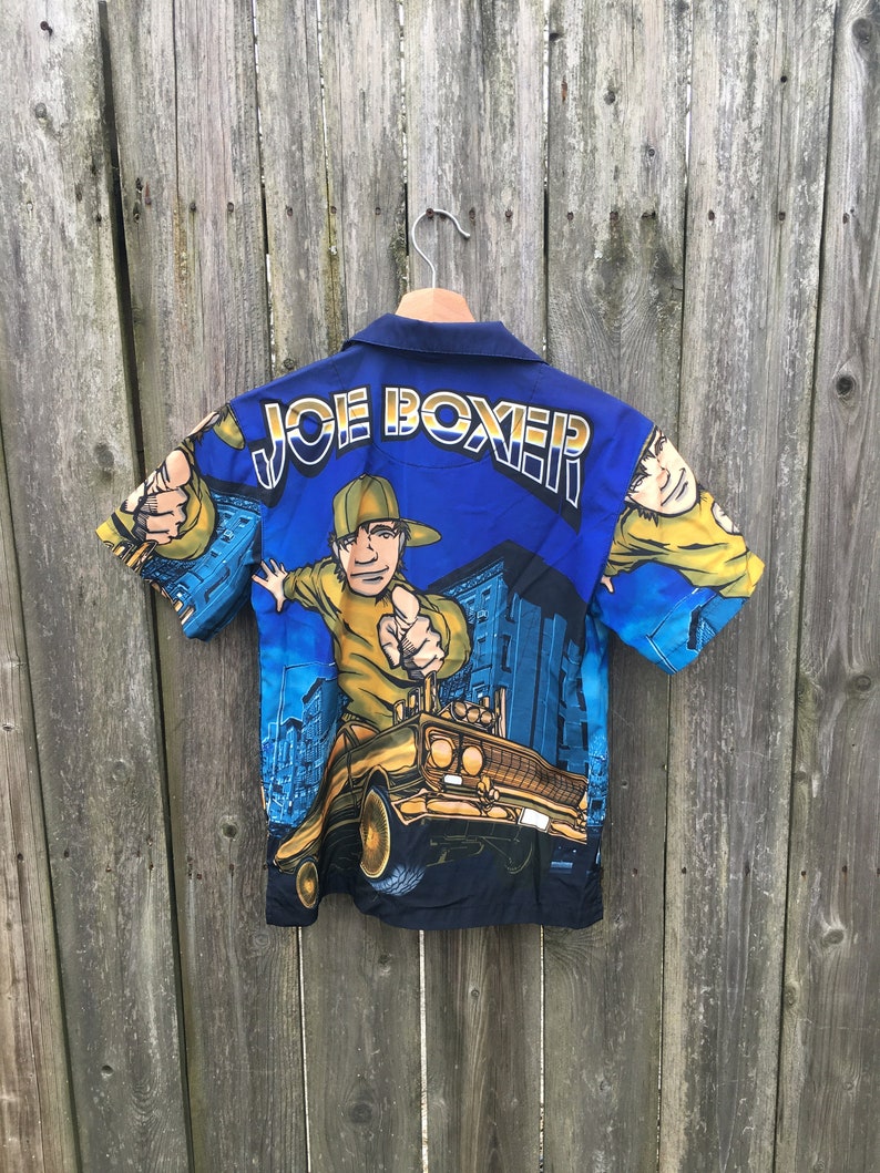 Vintage 2000's Joe Boxer Low Rider All Over Print 100% Polyester Short ...