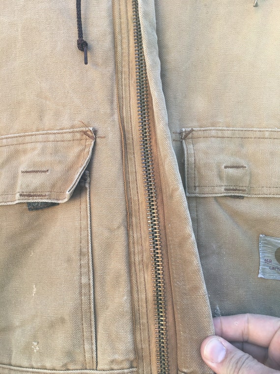 Vintage 80's Carhartt Thick Heavyweight Long Slee… - image 4