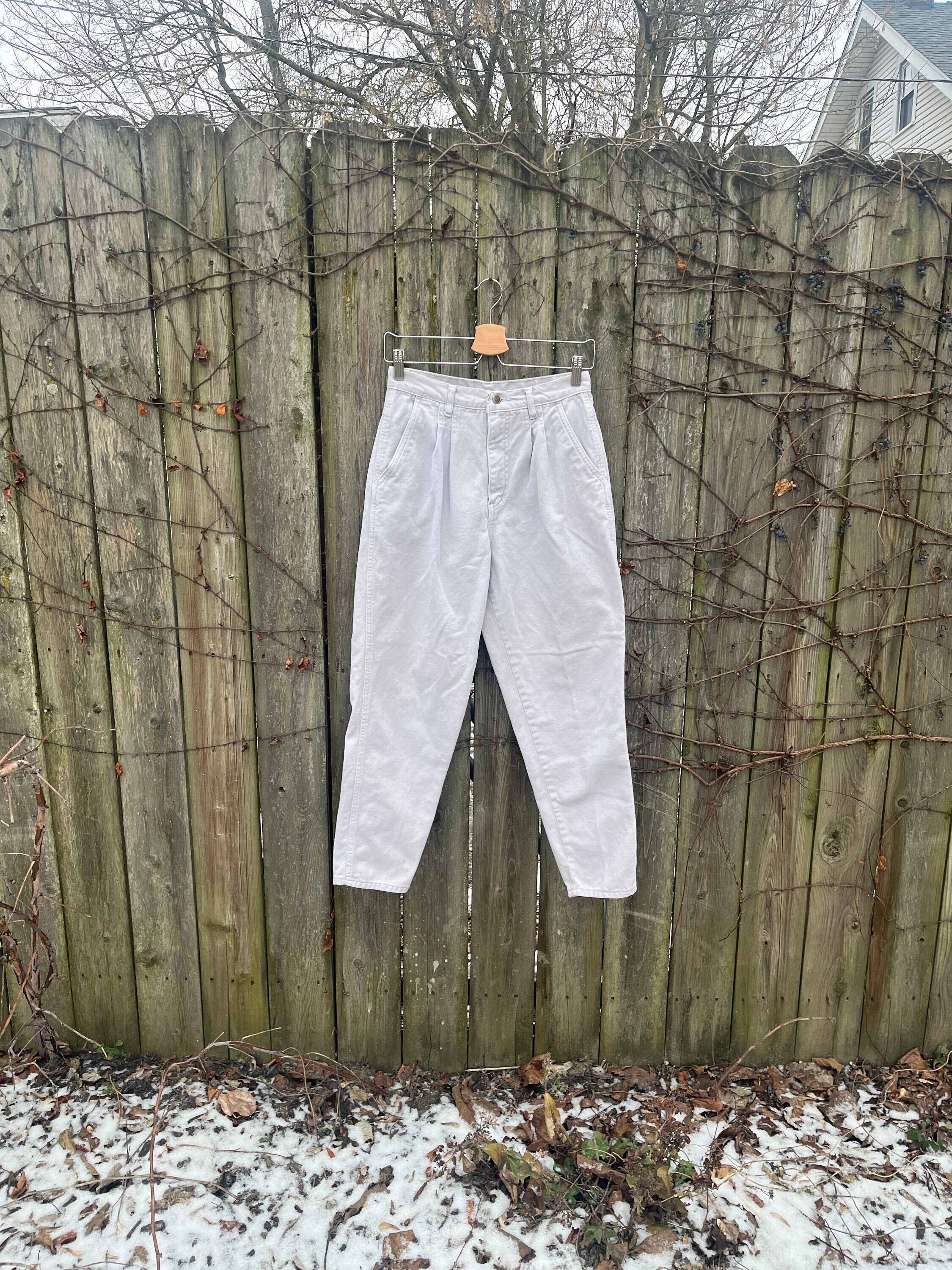 80s Bill Blass 2タックスラックス グレー 極太ストレート USA