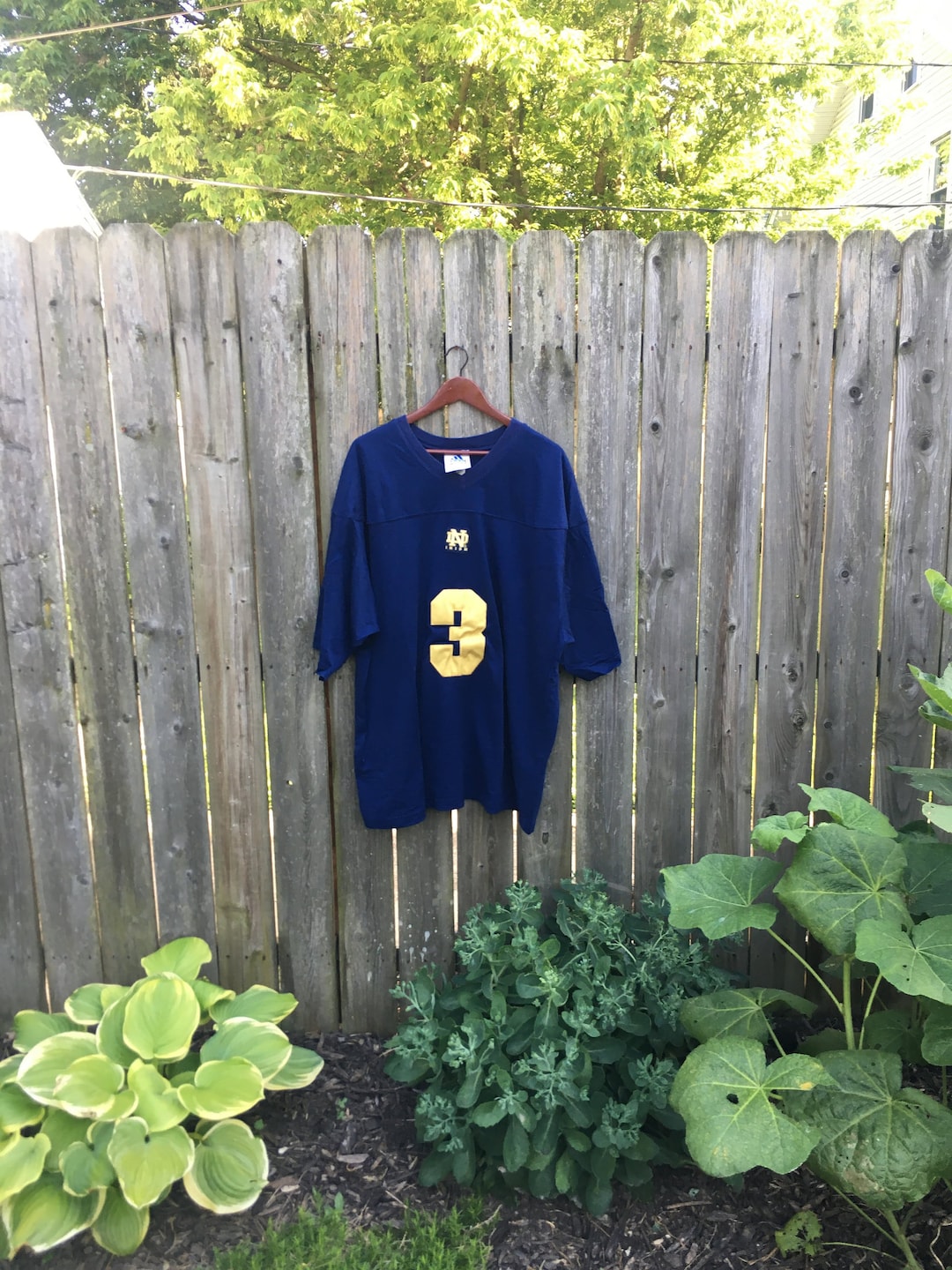 Vintage 90's Adidas Notre Dame Fighting Irish Short Sleeve Number