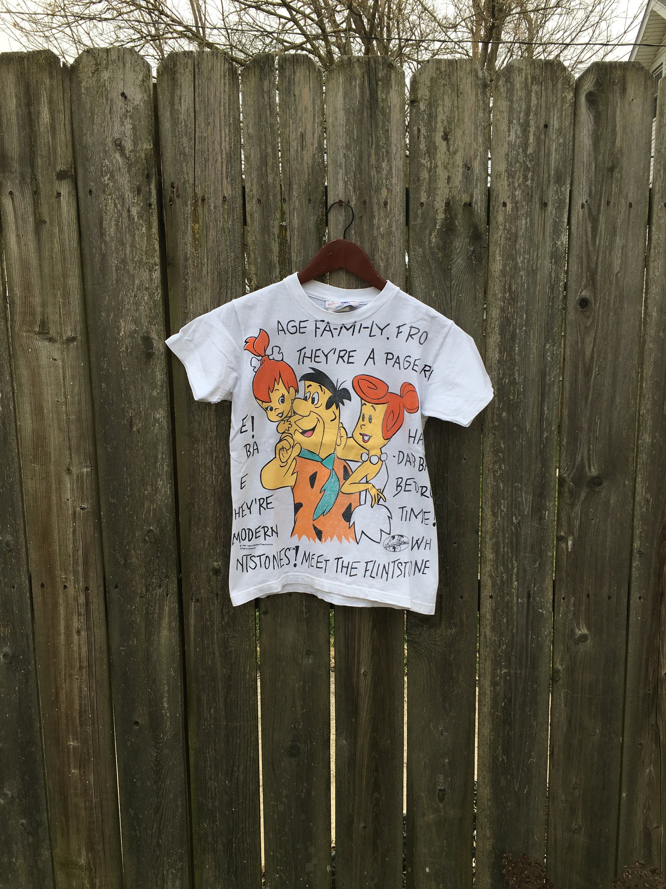 Vintage 1994 the Flintstones Theme Song All Over Print Short