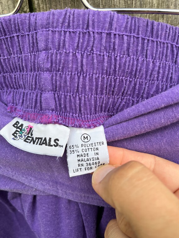 Vintage 80's Basic Essentials Purple Poly/Cotton … - image 5
