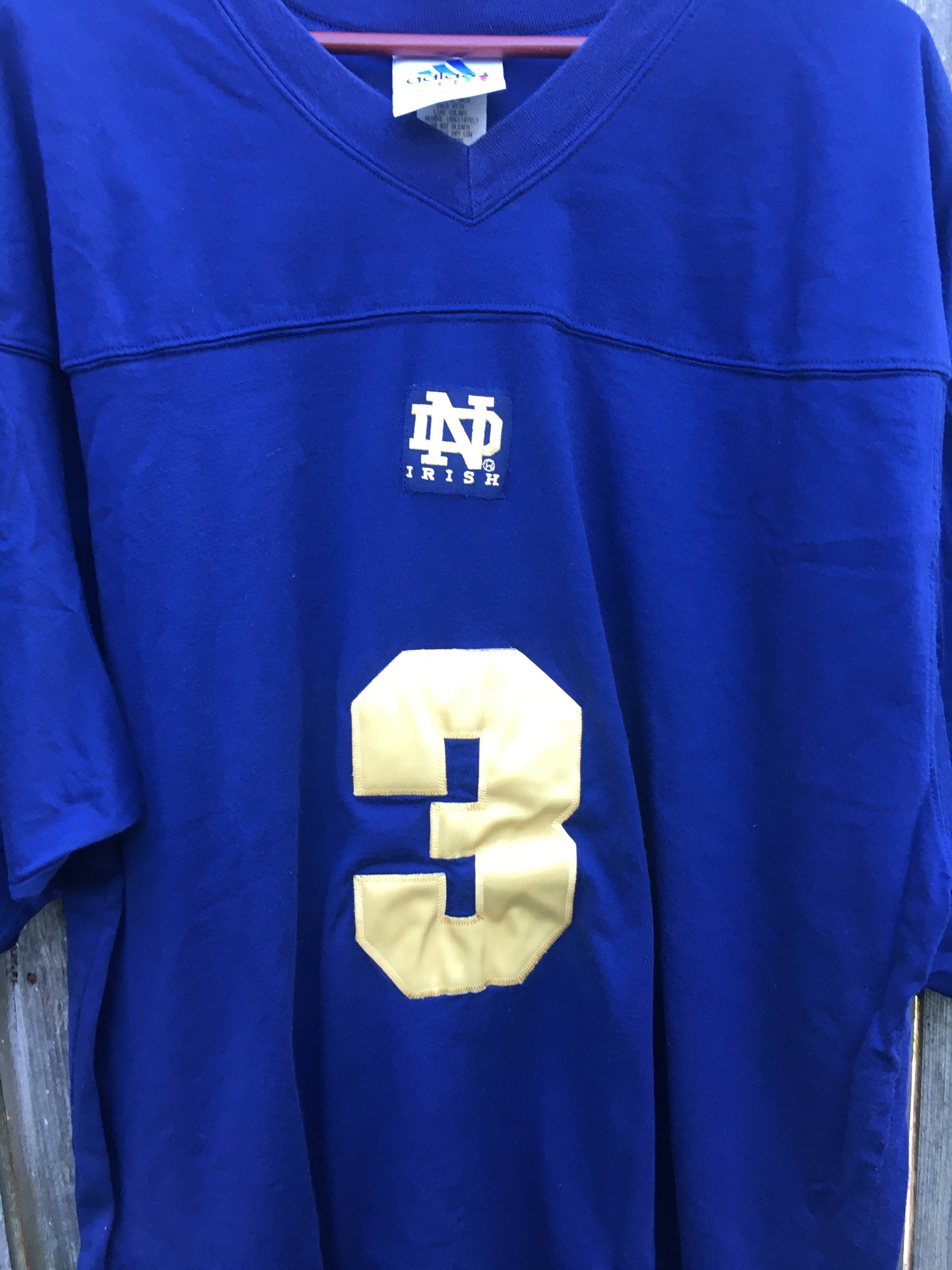Vintage 90's Adidas Notre Dame Fighting Irish Short Sleeve Number
