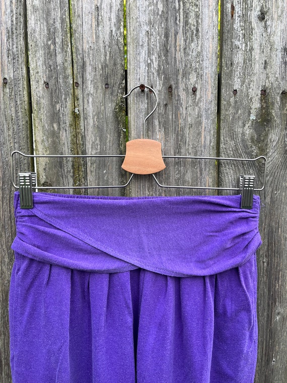 Vintage 80's Basic Essentials Purple Poly/Cotton … - image 3