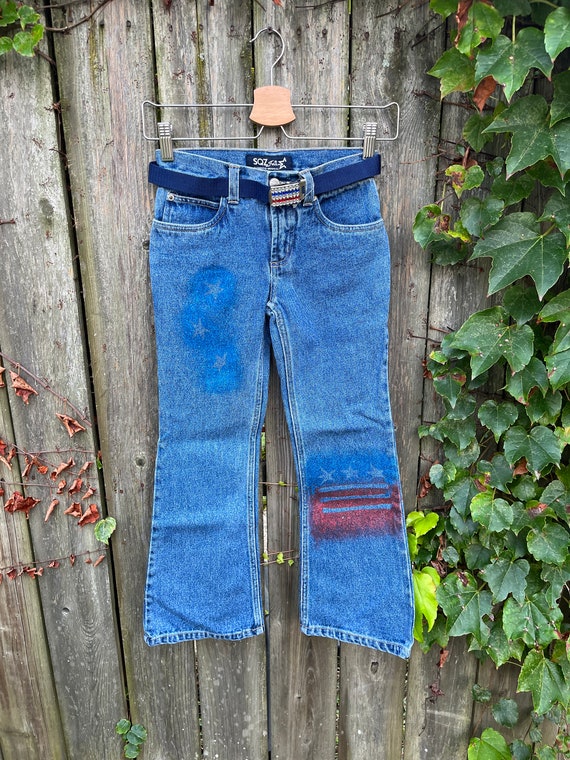 Vintage 2000's Squeeze Jeans Deadstock Medium Wash American Flag