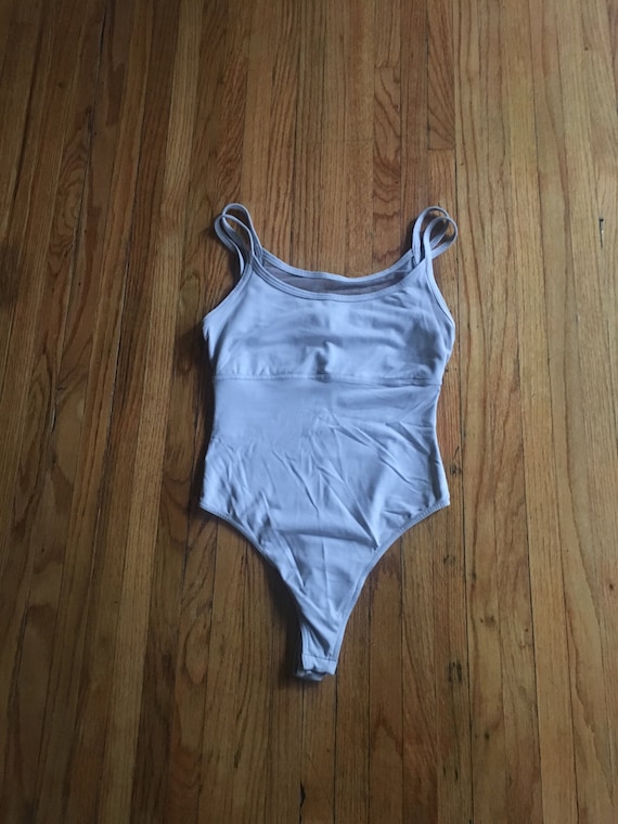 Vintage 90's Express Double Strap Gray One Piece T