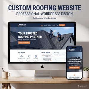 Progettazione di siti web WordPress per imprese di coperture / Richiesta di preventivo personalizzata e responsive / Progettazione e configurazione di siti web per aziende di coperture, sito web per la riparazione di tetti
