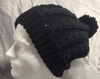 Unisex Adult Cable Crochet Slouchy, Beanie, Cap, Hat