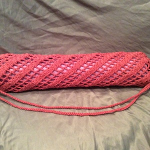 Crochet Yoga Mat Bag, Yoga Mat Tote image 1