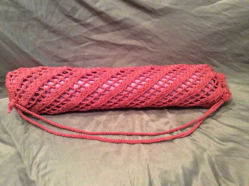 Crochet Yoga Mat Bag, Yoga Mat Tote image 1