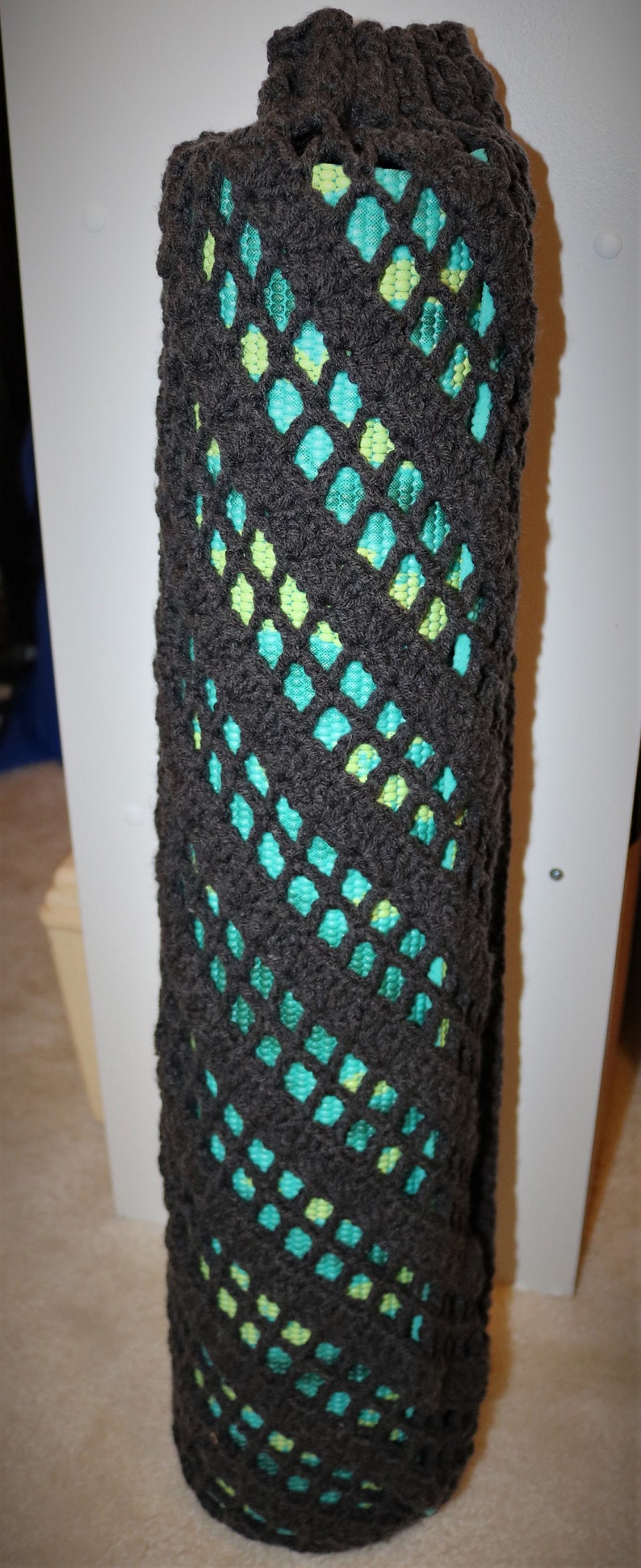 Crochet Yoga Mat Bag, Yoga Mat Tote image 4