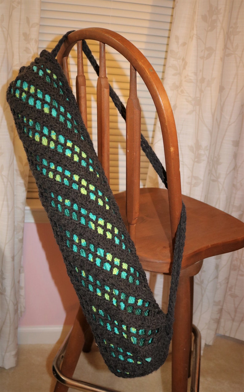 Crochet Yoga Mat Bag, Yoga Mat Tote image 3