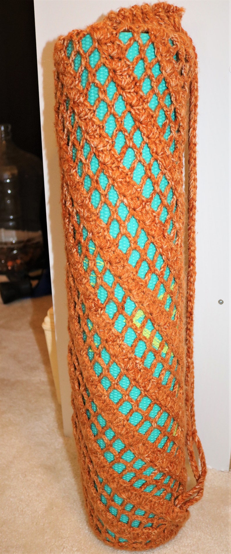 Crochet Yoga Mat Bag, Yoga Mat Tote image 6