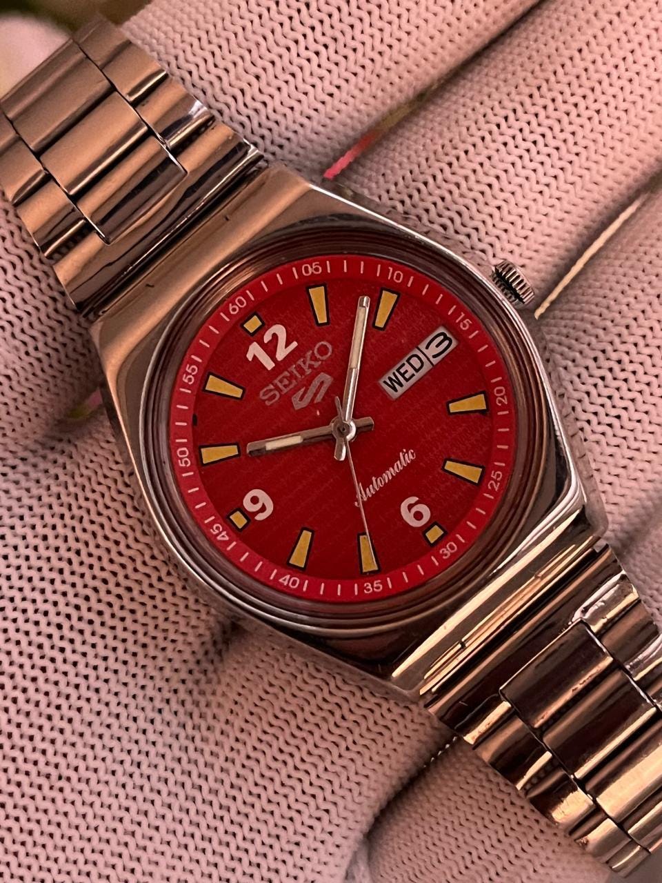 SEIKO 自動巻 メンズ 腕時計 赤文字盤 デイデイト Seiko red dial - Etsy 日本