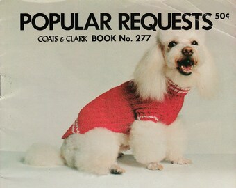 Vintage 1979 Knit & Crochet Pattern Book: Dog Coat, Pot Holders