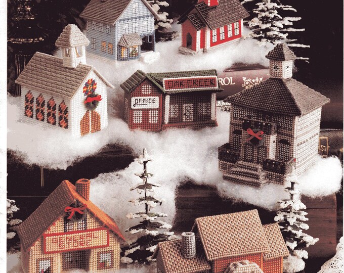 Round the Town in Plastic Canvas Pattern Book Mini Village - 7 ...