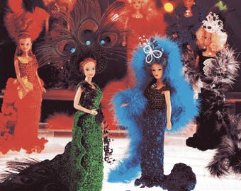 Crochet Fashion Doll Costumes Pattern – Showstoppers, Chenille & Worsted Yarn