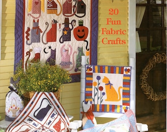 Cats, Cats, Cats - 20 Fun Fabric Crafts Quilting Book by Four Corners