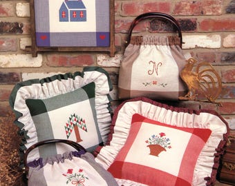 Let's Play Hopscotch Country Crafts Cross Stitch Pattern Book Vintage 1980s
