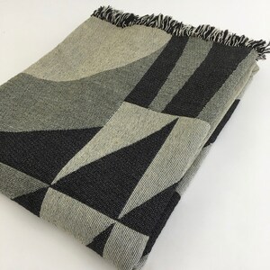 Scandinavian Woven Throw Blanket Mid-Century Modern Gift for Housewarming Throw Blanket Wedding Gift image 7