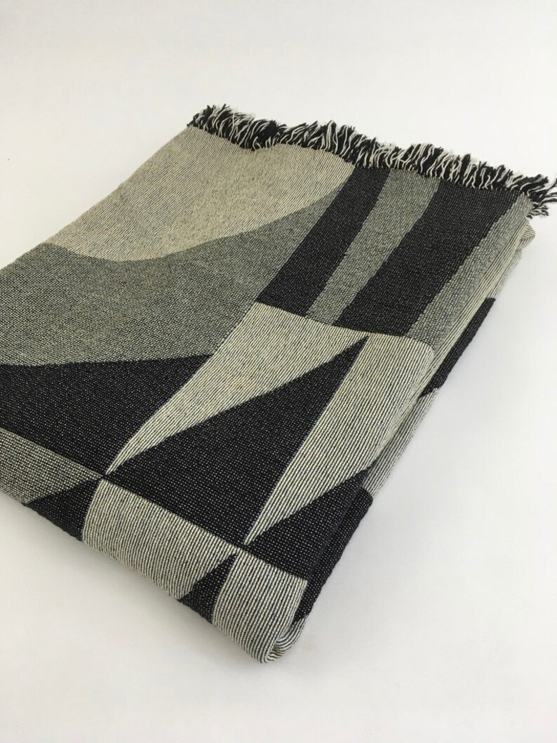 Scandinavian Woven Throw Blanket Mid-Century Modern Gift for Housewarming Throw Blanket Wedding Gift image 7