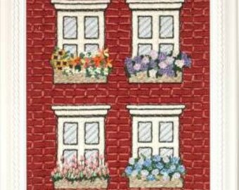 Needlepoint Kit or Canvas: Window Boxes