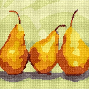 Needlepoint Kit or Canvas: Pears