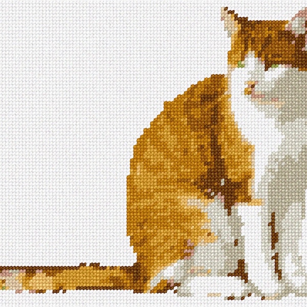 Needlepoint Kit or Canvas: Cat Posing