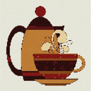 Needlepoint Kit or Canvas: Coffee Samovar
