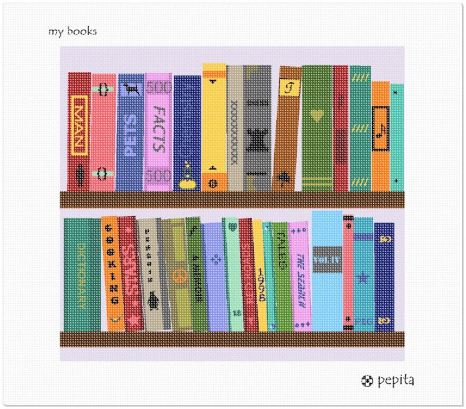 Needlepoint Kit or Canvas My Books Etsy