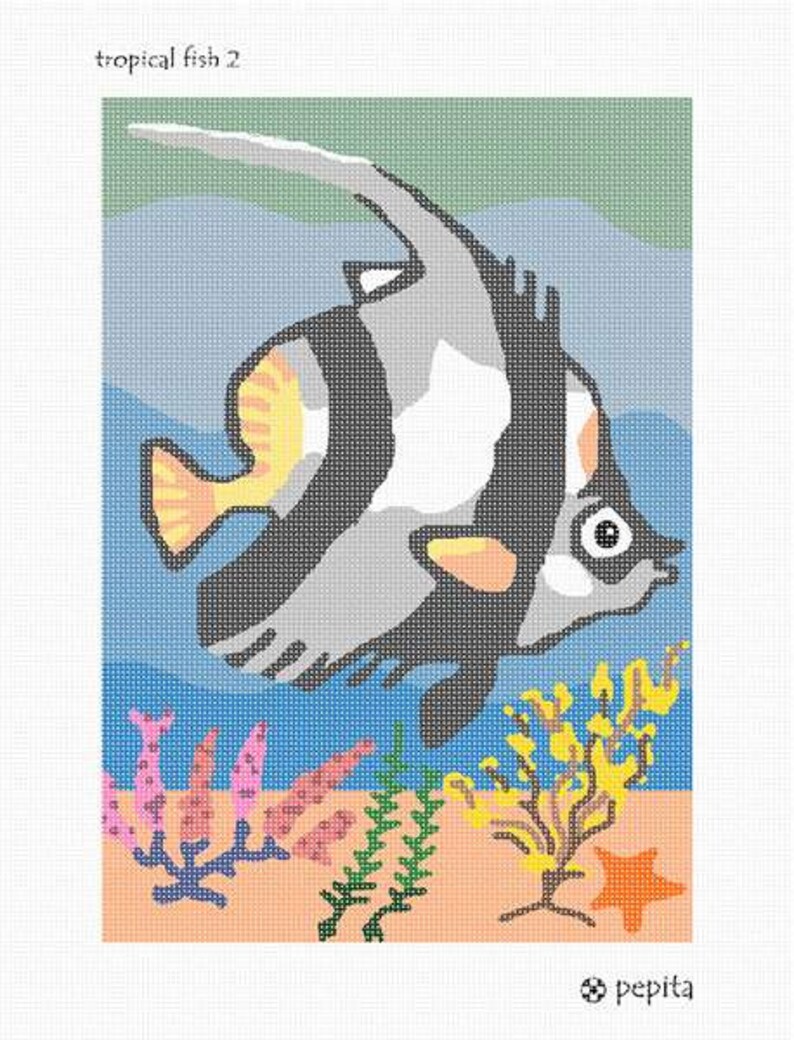 Needlepoint Kit or Canvas Tropical Fish 2 Etsy