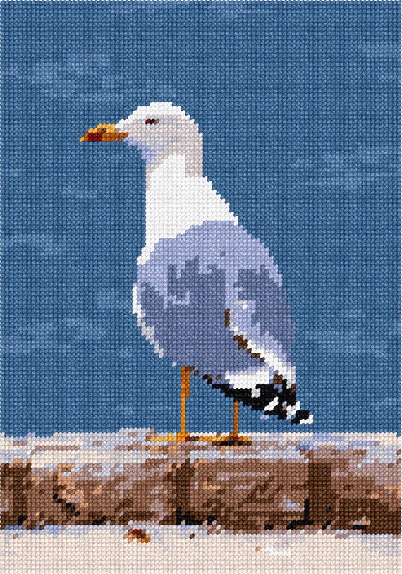 Needlepoint Kit or Canvas Seagull Watch Etsy