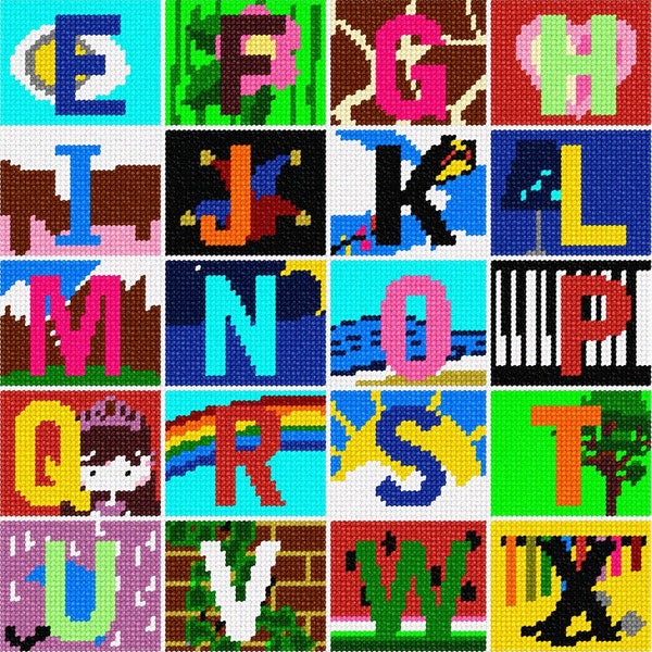 Charted Alphabet for Needlepoint - Etsy