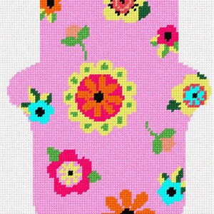 Needlepoint Kit or Canvas: Hamsa Art Deco