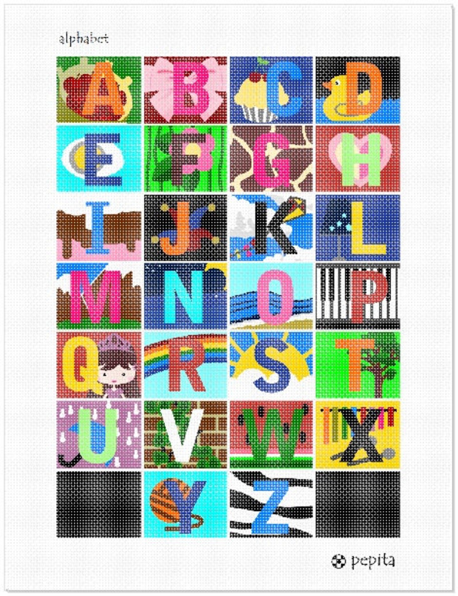 Needlepoint Kit or Canvas: Alphabet | Etsy